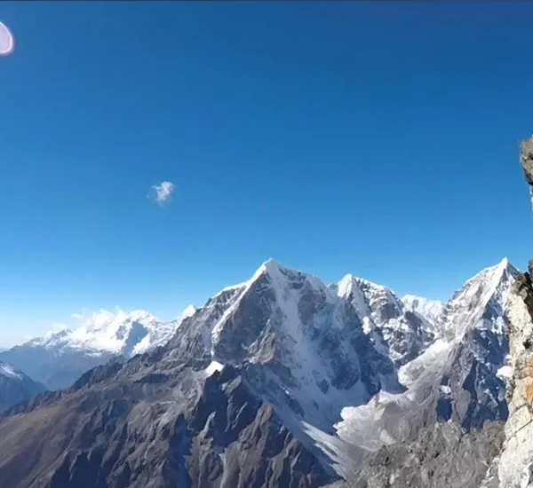 Climb Pokalde Peak In Autumn