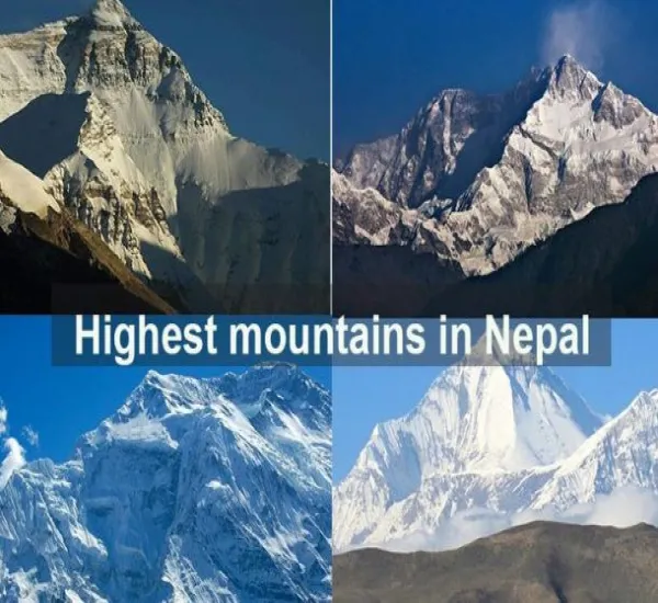 Highest mountain in Nepal with view