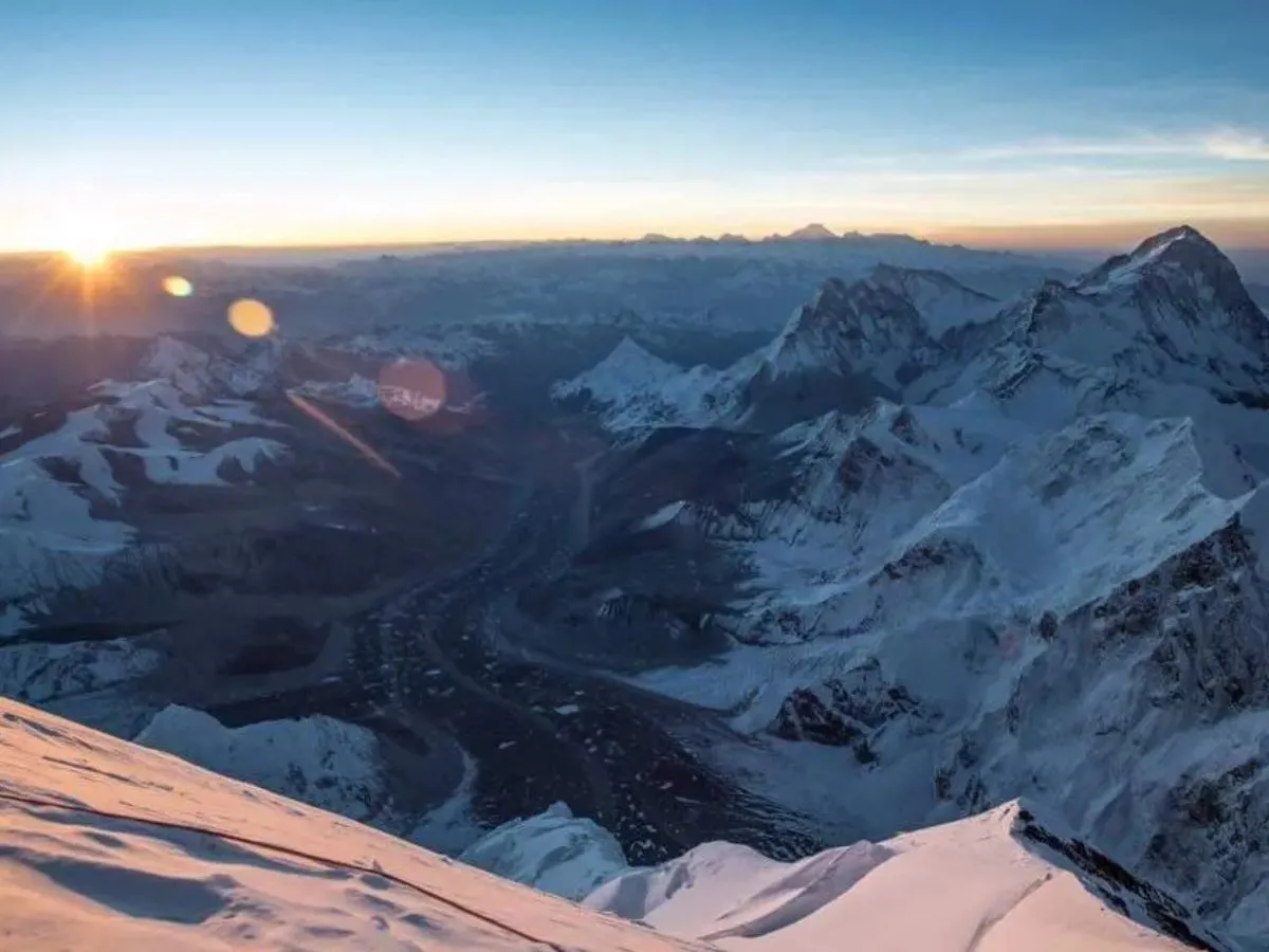 Everest Expedition with beautiful sunrise
