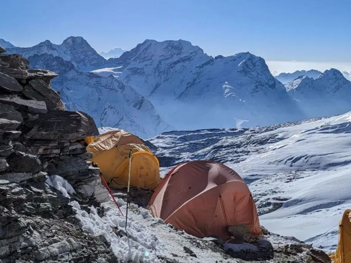 Island Peak Climbing with tent in Nepal