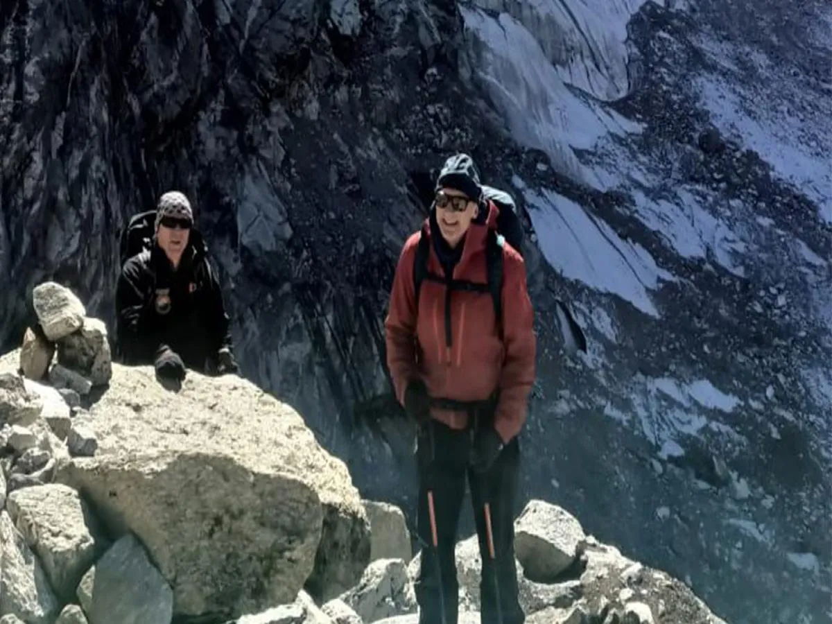Pachermo and Kyajo Ri Peak Climbing guest taking short break