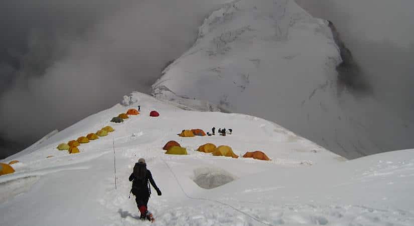Climbing route of Manaslu Expedition