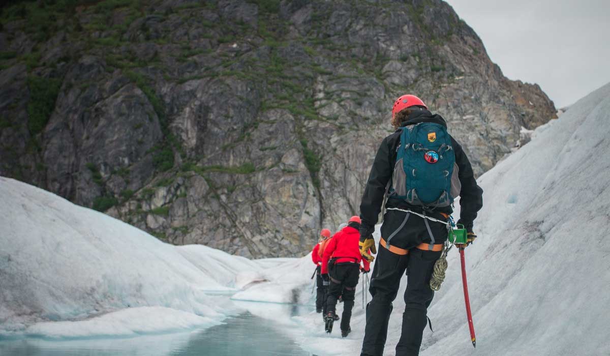 climbers heading towards the summit
