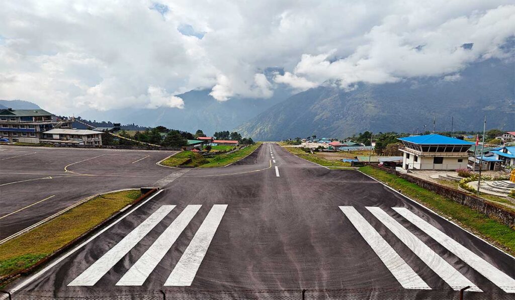 lukla airport the start point of ama dablam peak climbing journey 