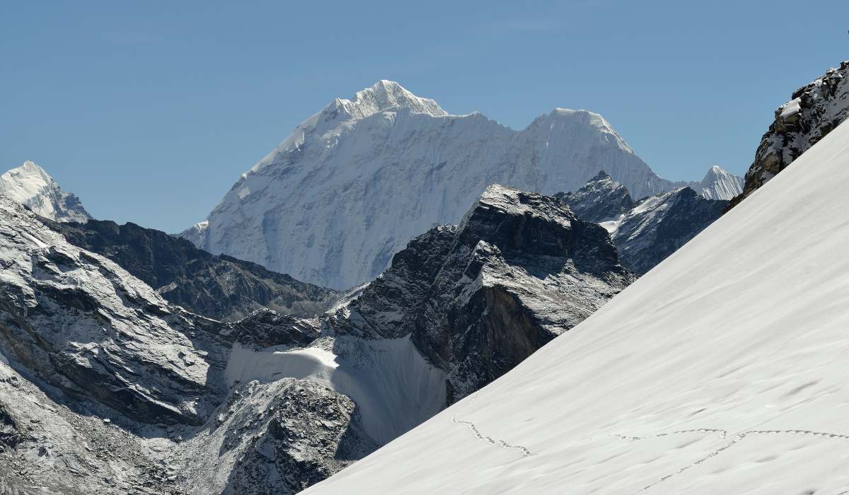 Island Peak with the massive peak beautiful view