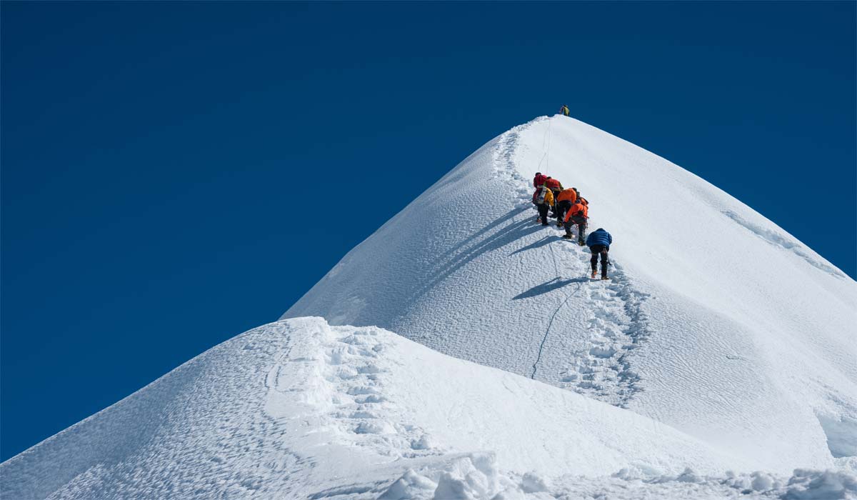 Preparation for island peak climbing 
