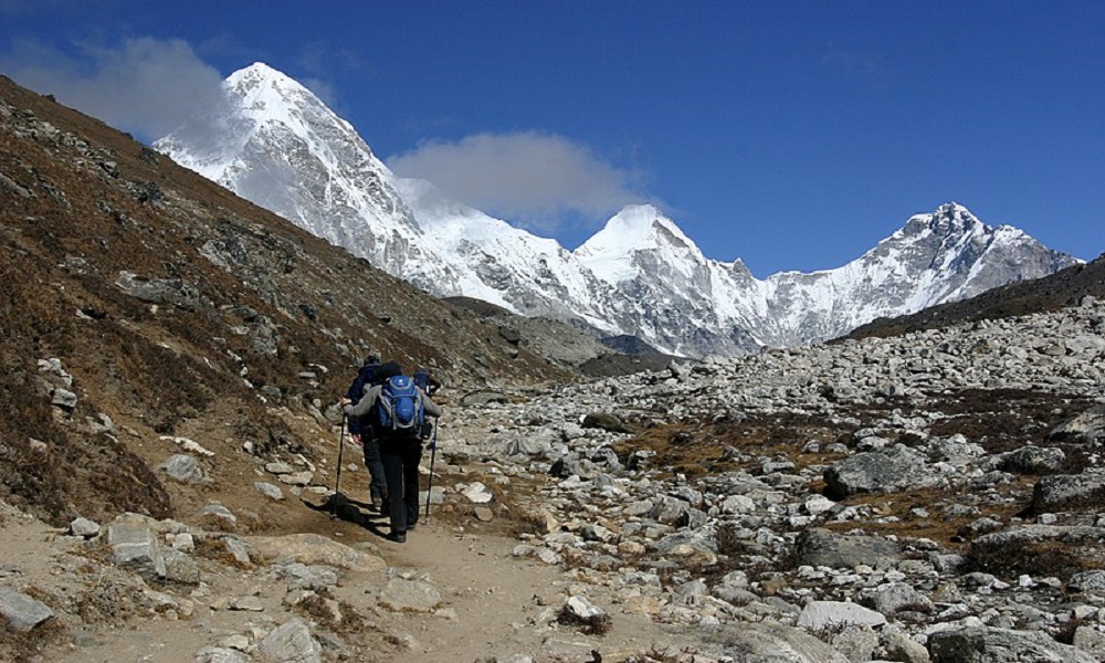 Support of climbing crew during Lobuche Peak climbing