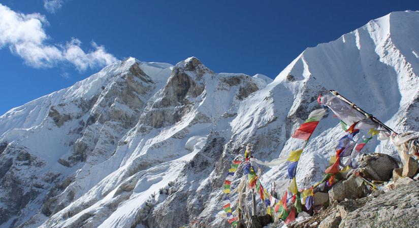 Larkya peak climbing beautiful view