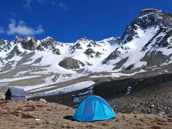 Chulu East Peak Climbing Tent At The Base