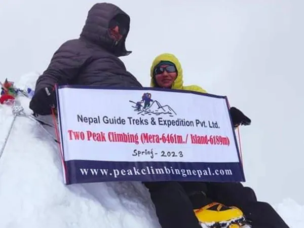 Our Guest Taking Picture At The Peak