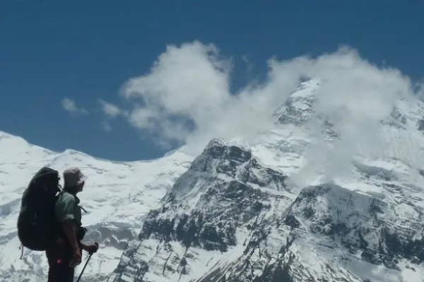 Gangapurna Expedition guest enjoying the beauty of mountain